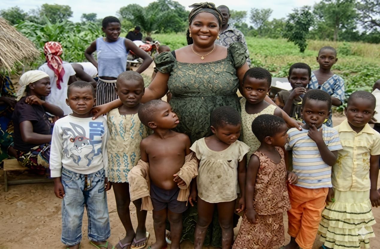 RUWOYSI leadership with orphans and vulnerable children in a rural community